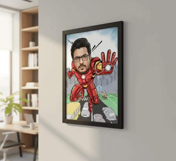 Iron Man Random Frame Customized Iron Man Caricature Frame – Unique Sublimation