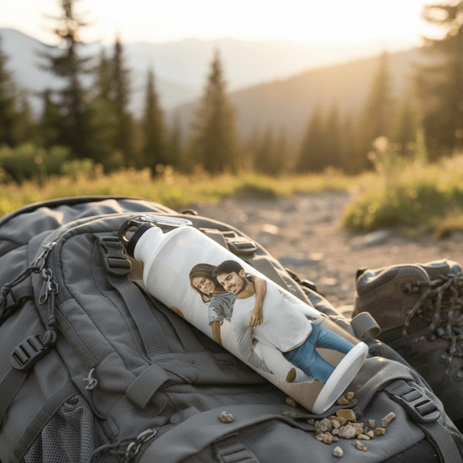 Personalized Couple Water Bottle - Image 4