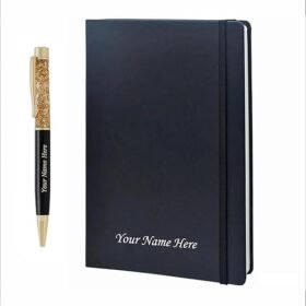 Personalized Notebook & Pen Gift Set | Custom Name Diary with Premium Pen | Executive Office Stationery Combo for Men & Women | Corporate, Birthday, Anniversary & Return Gift Item