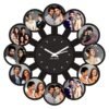 Customized Wall Clock with 12 Photos for Anniversary, Birthday Gift for Girlfriend, Boyfriend, Husband, Wife, Mom, Dad, Family (11x11inch)